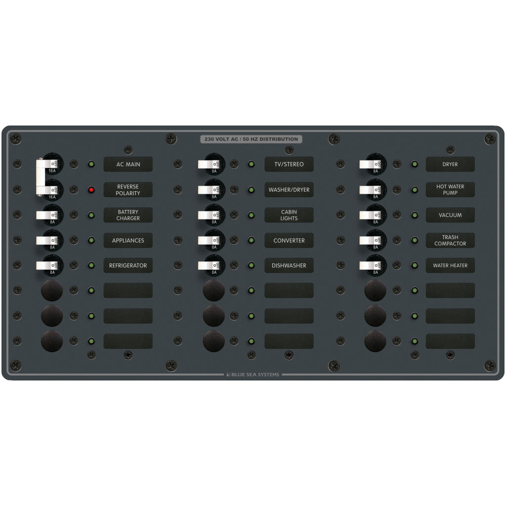 Blue Sea European 22 Pos. Main Panel