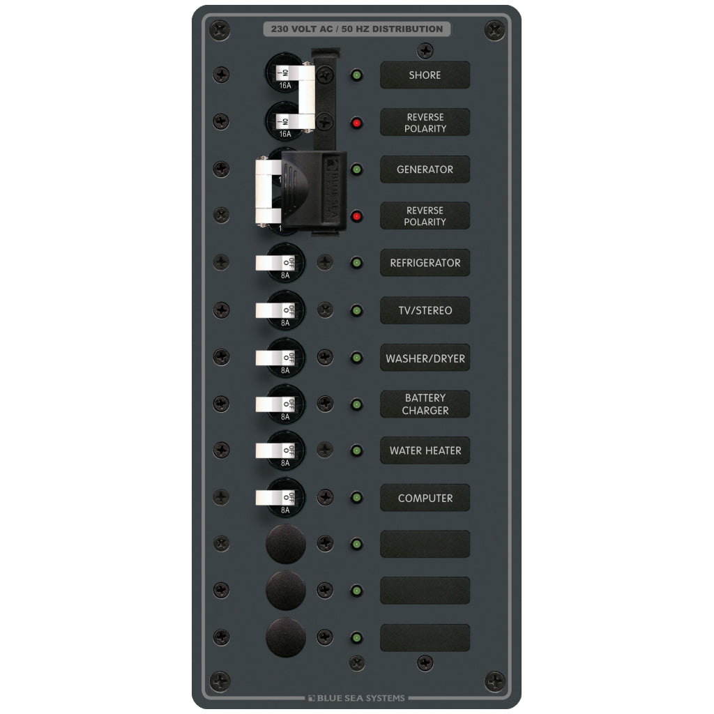 Blue Sea European 9 Pos. 2 Source AC Panel