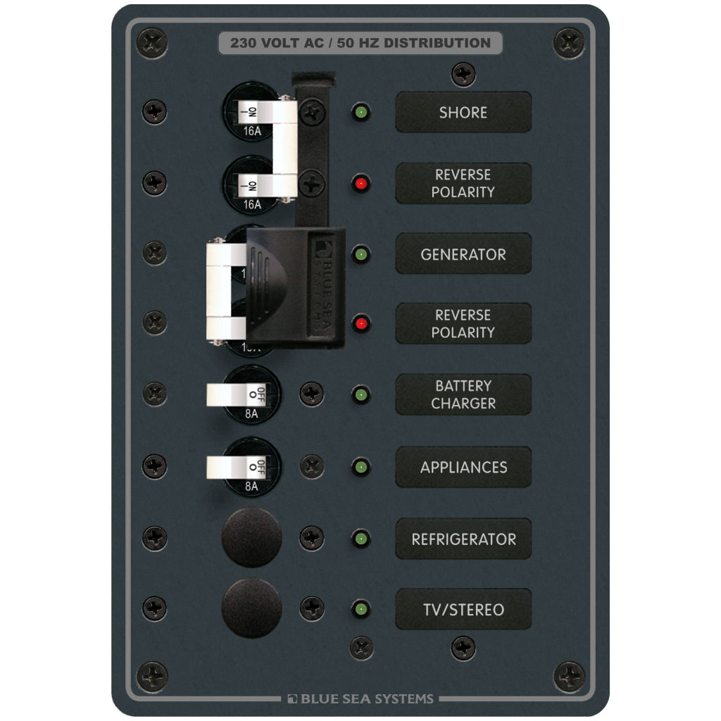 Blue Sea European AC 2 Source 4 Pos. Panel