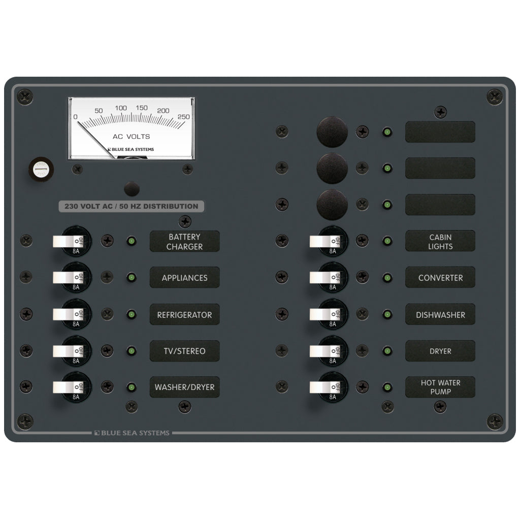 Blue Sea European 13 Pos. AC Panel