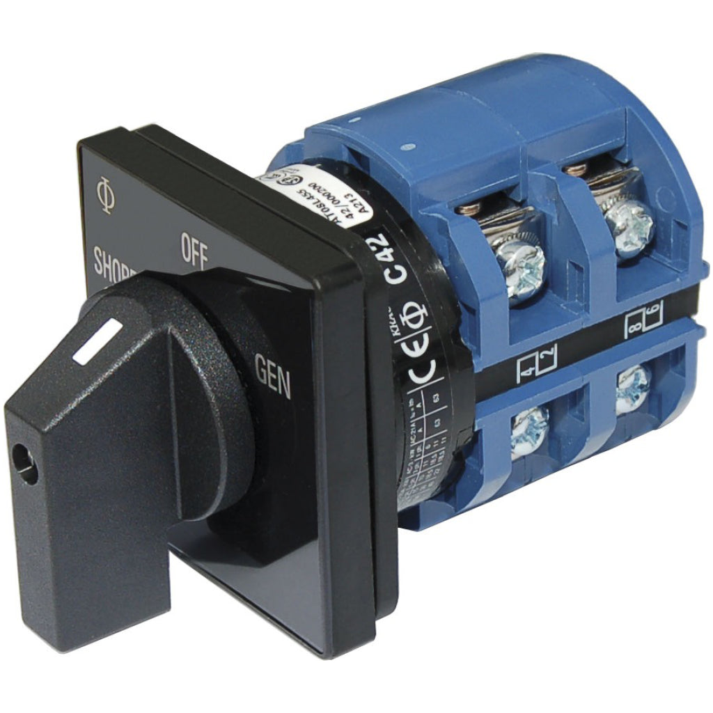 Blue Sea 9011 AC Rot Switch OFF + 2Pos 120V AC 65A