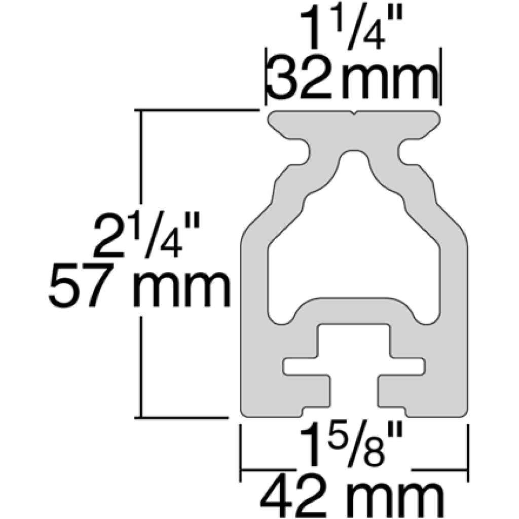 High-Beam Track Cross-section diagram