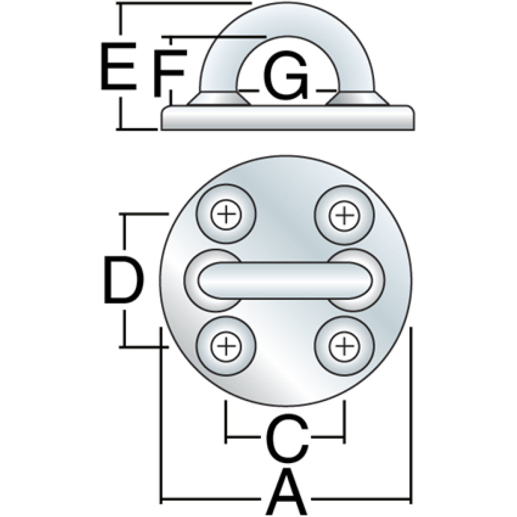 Diagram of Round Padeye