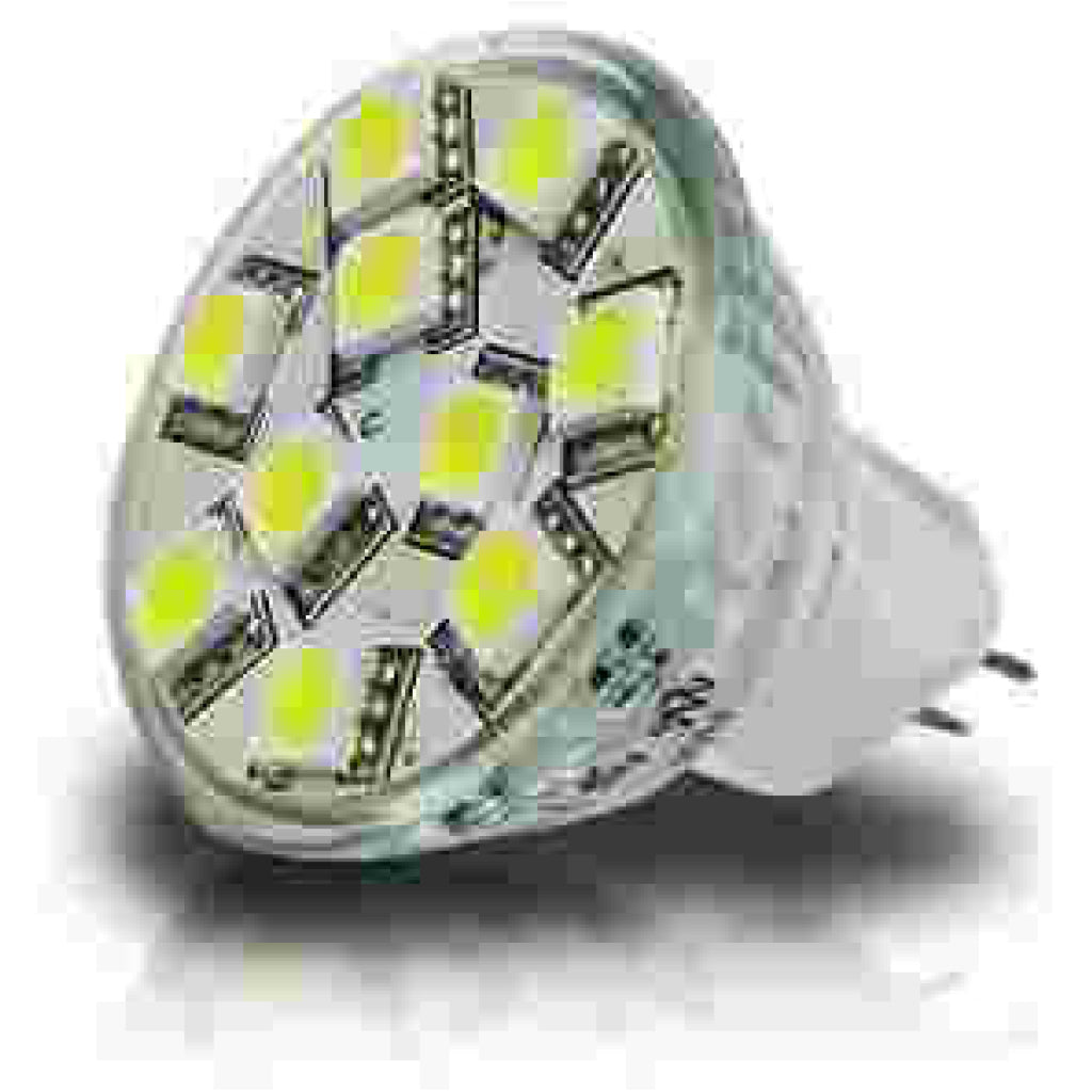 Lunasea MR11 10-30V Warm 10 LED Light Bulb