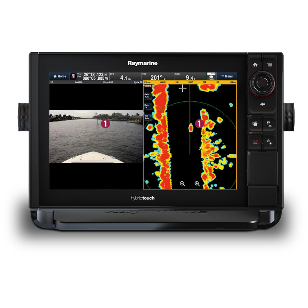 Display of Raymarine Quantum Q24C 18" Radar .
