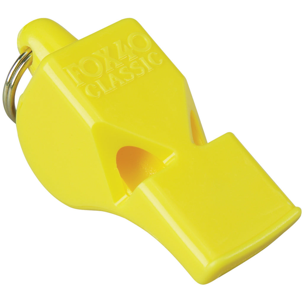 Yellow 40 Fox Whistle with Rigging Shoppe Logo