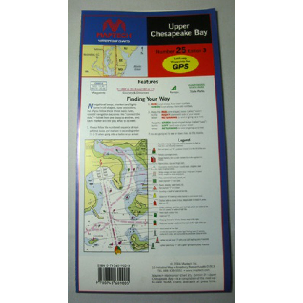Maptech Upper Chesapeake Waterproof Chart