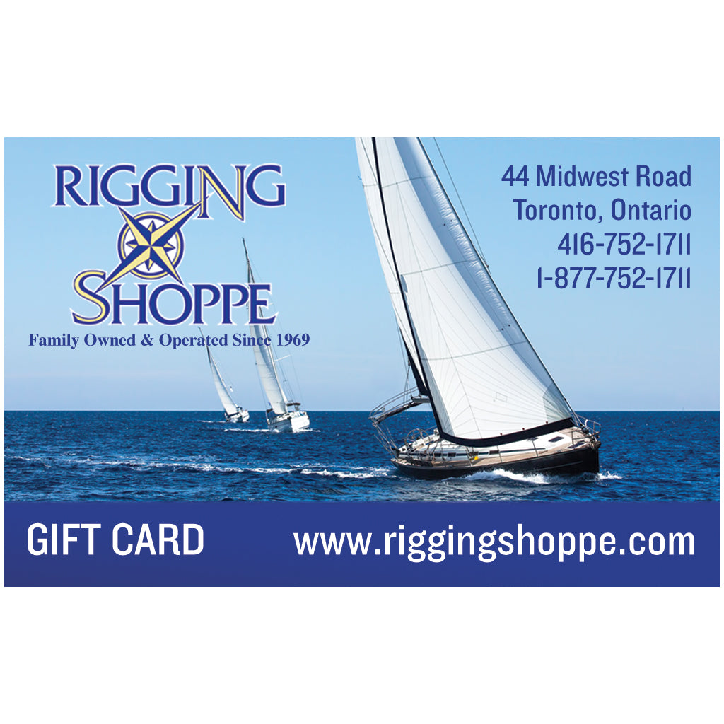 Physical Gift Card Sailboat 100.00 Rigging Shoppe