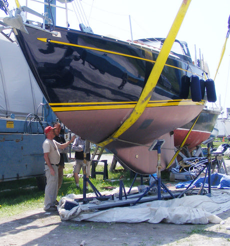 Freshly painted boat.