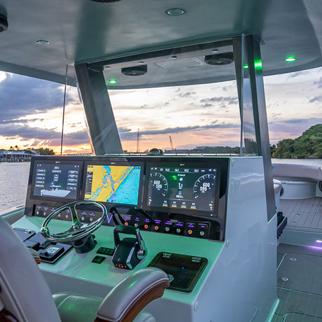 Raymarine equipment on ship.