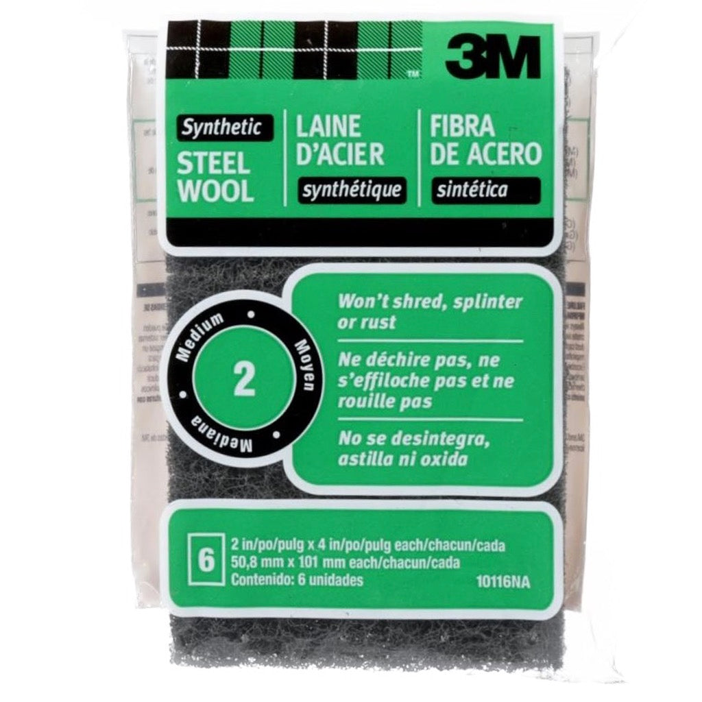 3M Synthetic Steel Wool #2 Medium Pad