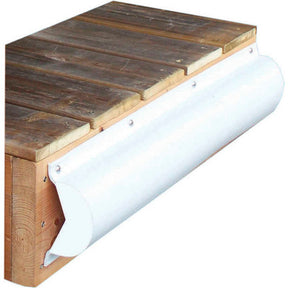 Dockedge White 6ft Piling Bumper attached to dock.