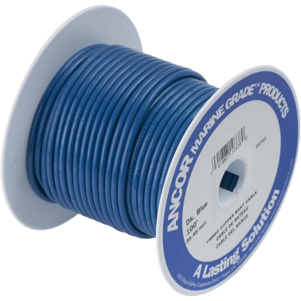 Ancor Tinned Copper Wire, 14 AWG, Dark Blue $/foot,