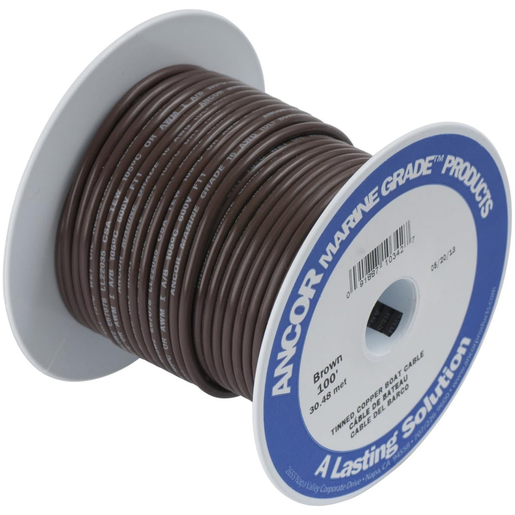 Ancor Tinned Copper Wire, 14 AWG, Brown $/foot