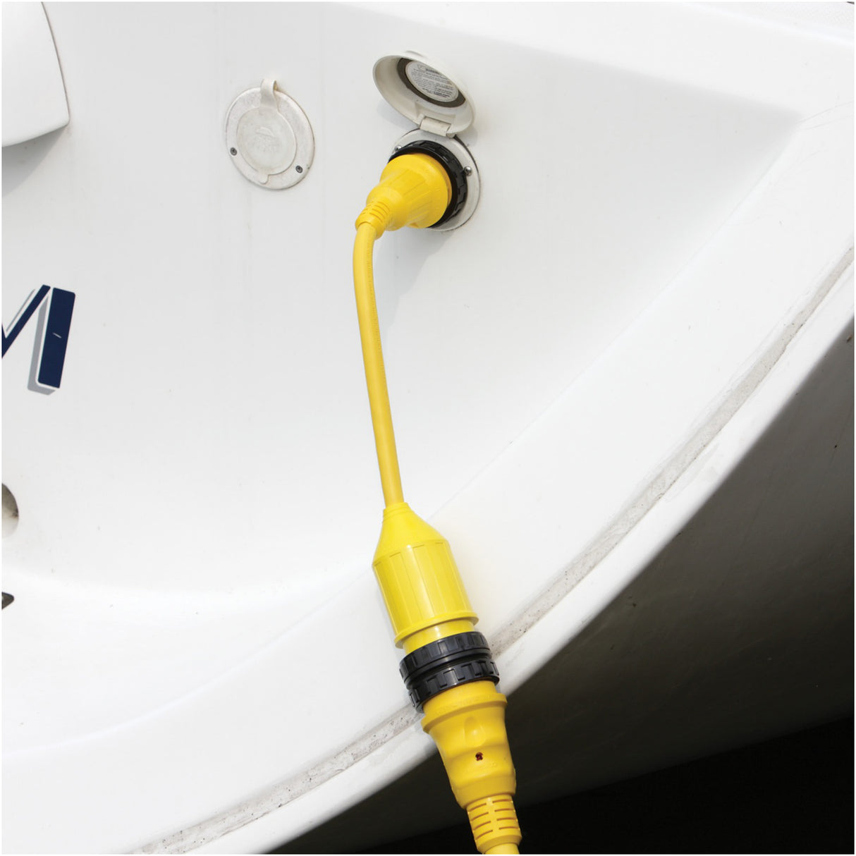 Marinco Pigtail Adapter on boat