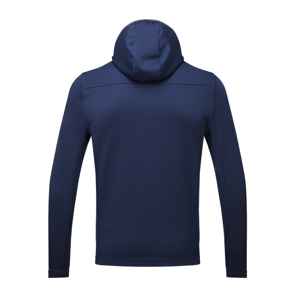 Back of Gill Men's Quest Fleece Hoody - navy.