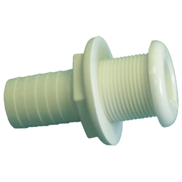 1 1/8" White Thru-Hull Plastic