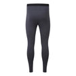 Dark gray heathered compression leggings shown from the back on a plain white background.