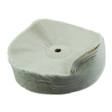 Round fabric cleaning pad on a white background