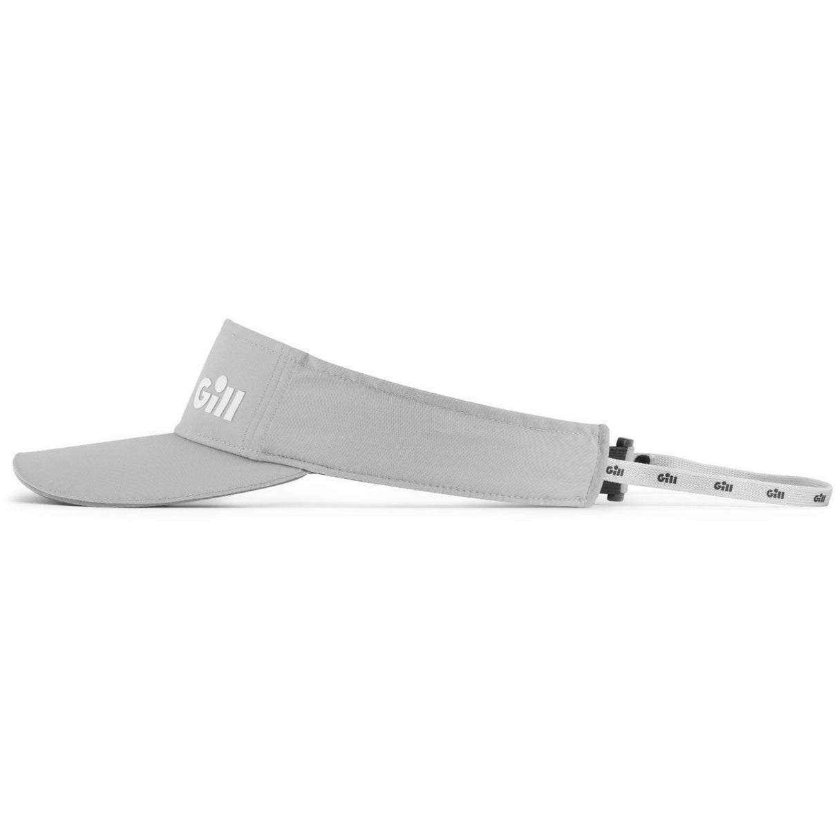Gray visor with Gill logo on a white background