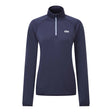 A navy blue long-sleeve quarter-zip pullover top with a white 'giti' logo on the left chest, displayed on a clean white background.