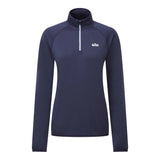A navy blue long-sleeve quarter-zip pullover top with a white 'giti' logo on the left chest, displayed on a clean white background.