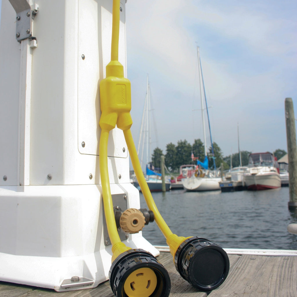 Y Adapter being used on dock.