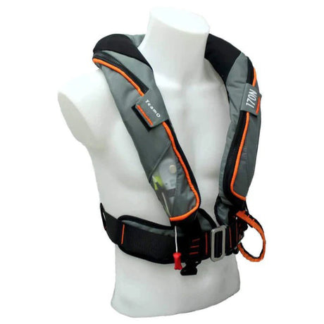 TeamO Coastal 170N Backtow Inflatable PFD Grey-Orange