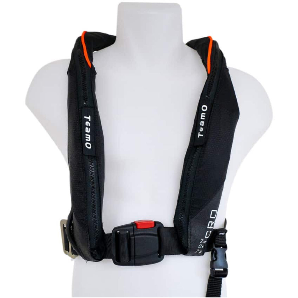 TeamO Micro 170N Inflatable PFD Black-Orange.