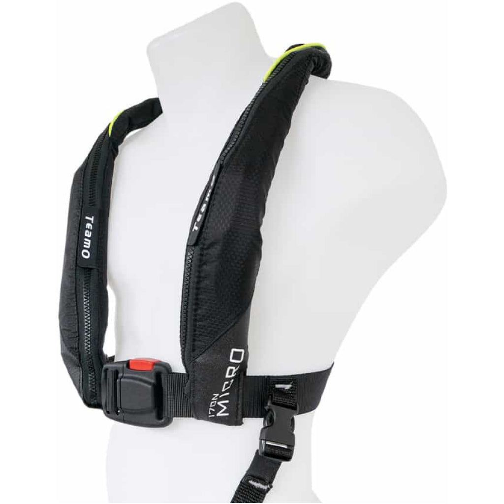 TeamO Micro 170N Inflatable PFD Black-Yellow