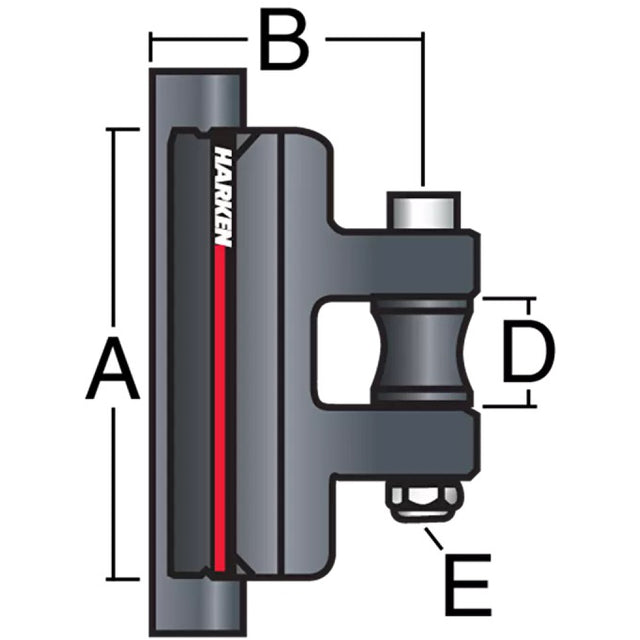 Harken System A Luff Slider Car diagram