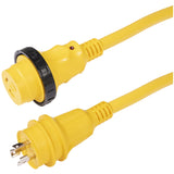 12ft Shorepower Cordset 30a, Marinco Cable close up of plugs.