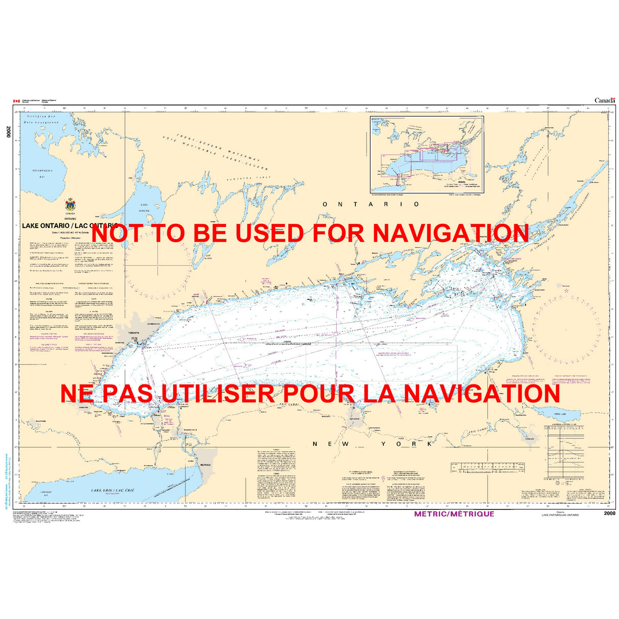 Lake Ontario Chart - 1:400,000