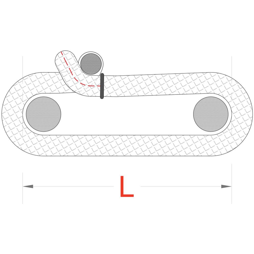 Nodus High Load Sheathed Shackle diagram.