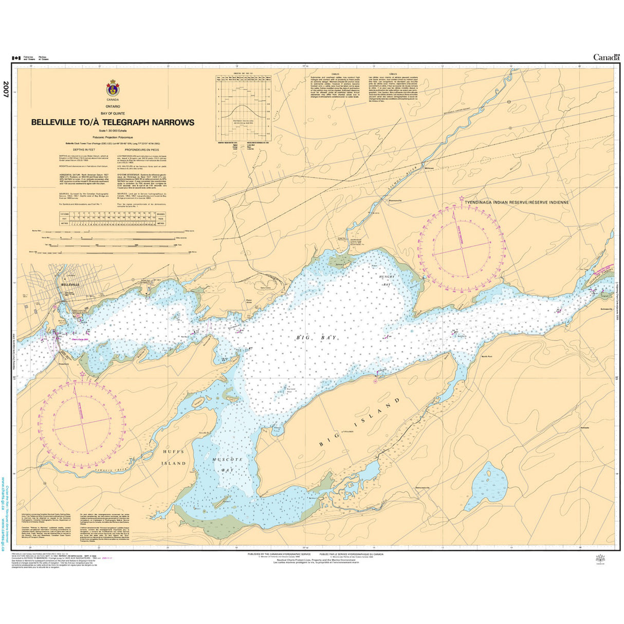 Belleville to Telegraph Narrows Chart