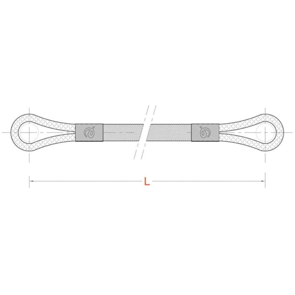 Nodus Textile Strap Connector for lock 4 medium ring diagram.