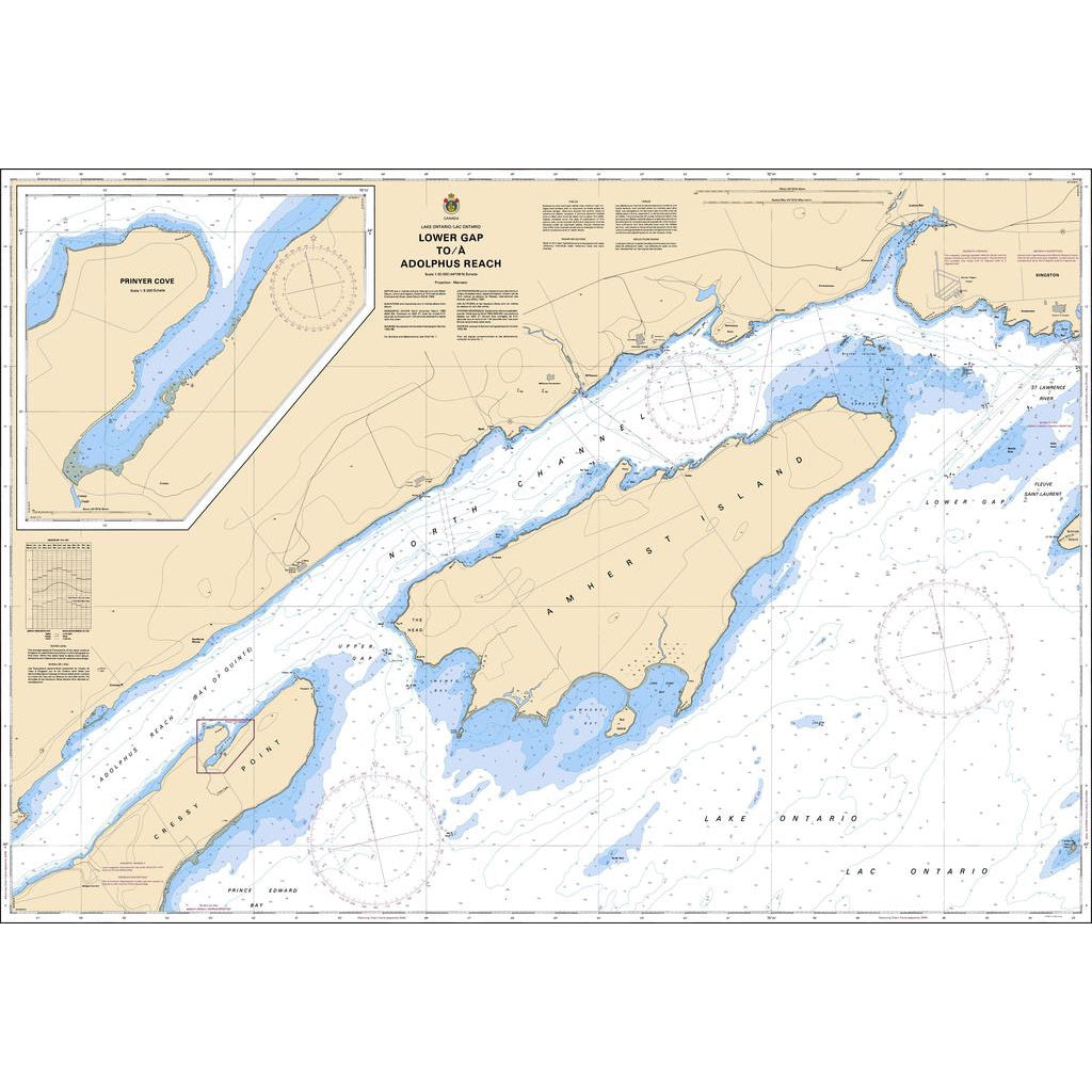 Lower Gap to Adolphus Reach-Prinyer Cove Charts