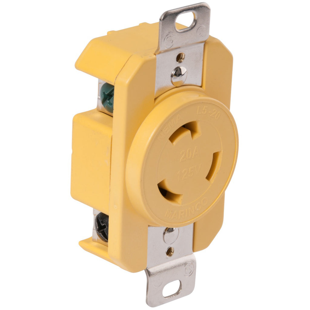 Marinco Locking Shore Power Outlet Receptacle side view