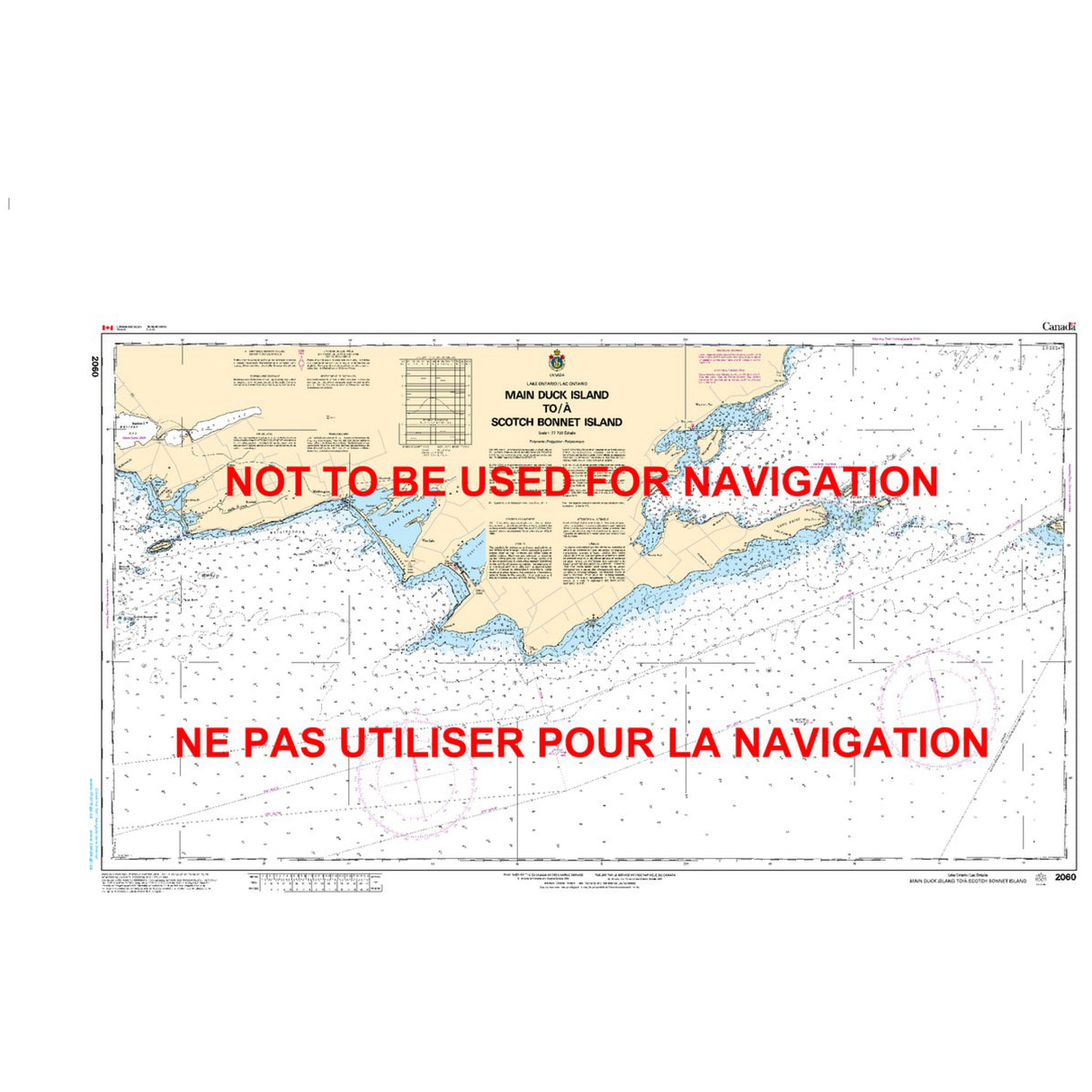 Main Duck Island to Scotch Bonnet Island Chart