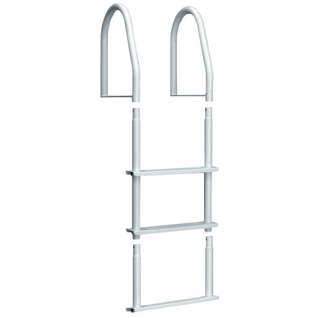 Galvalume Fixed Bright White 3-Step Ladder