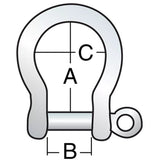 Harken Stainless Bow Shackle - 5mm diagram