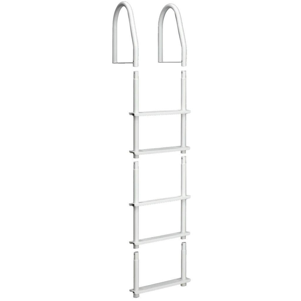Galvalume Bright White Fixed 5-Step Ladder