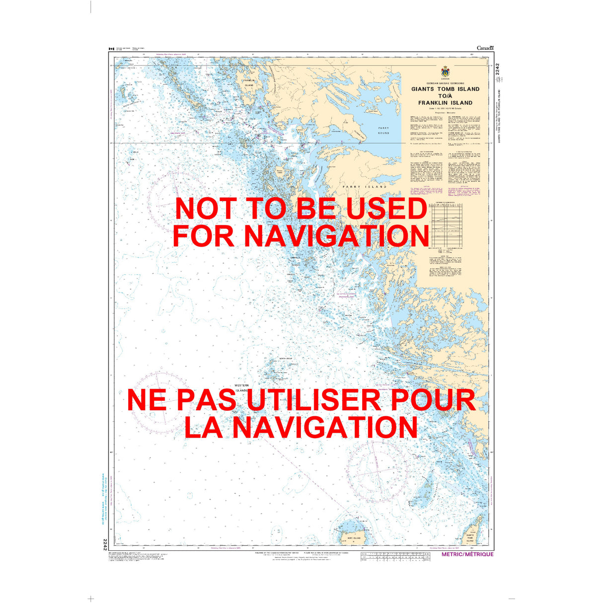 Giants Tomb Island to Franklin Island Chart