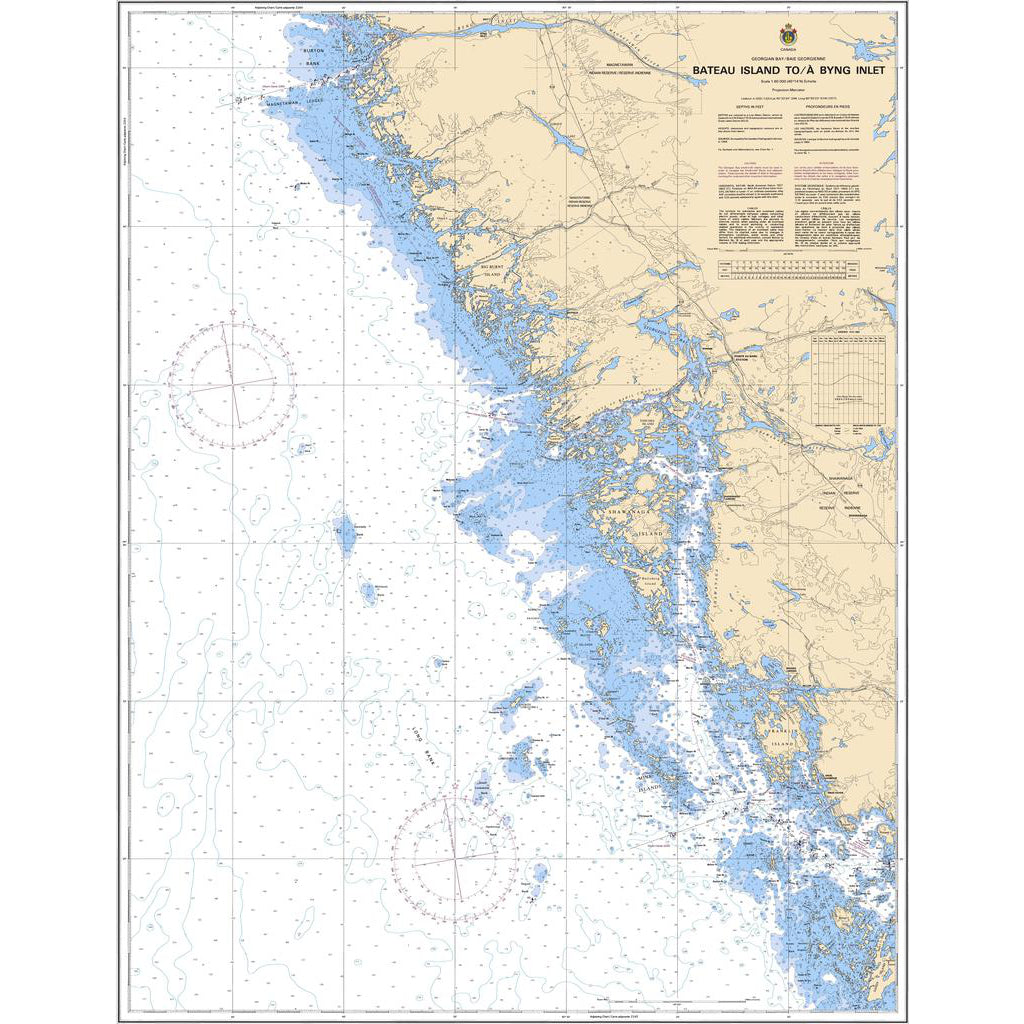 Bateau Island to Byng Inlet Chart