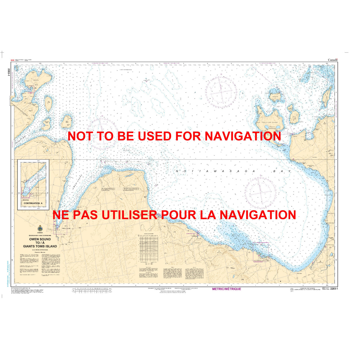Owen Sound to Giant Tomb Island Chart