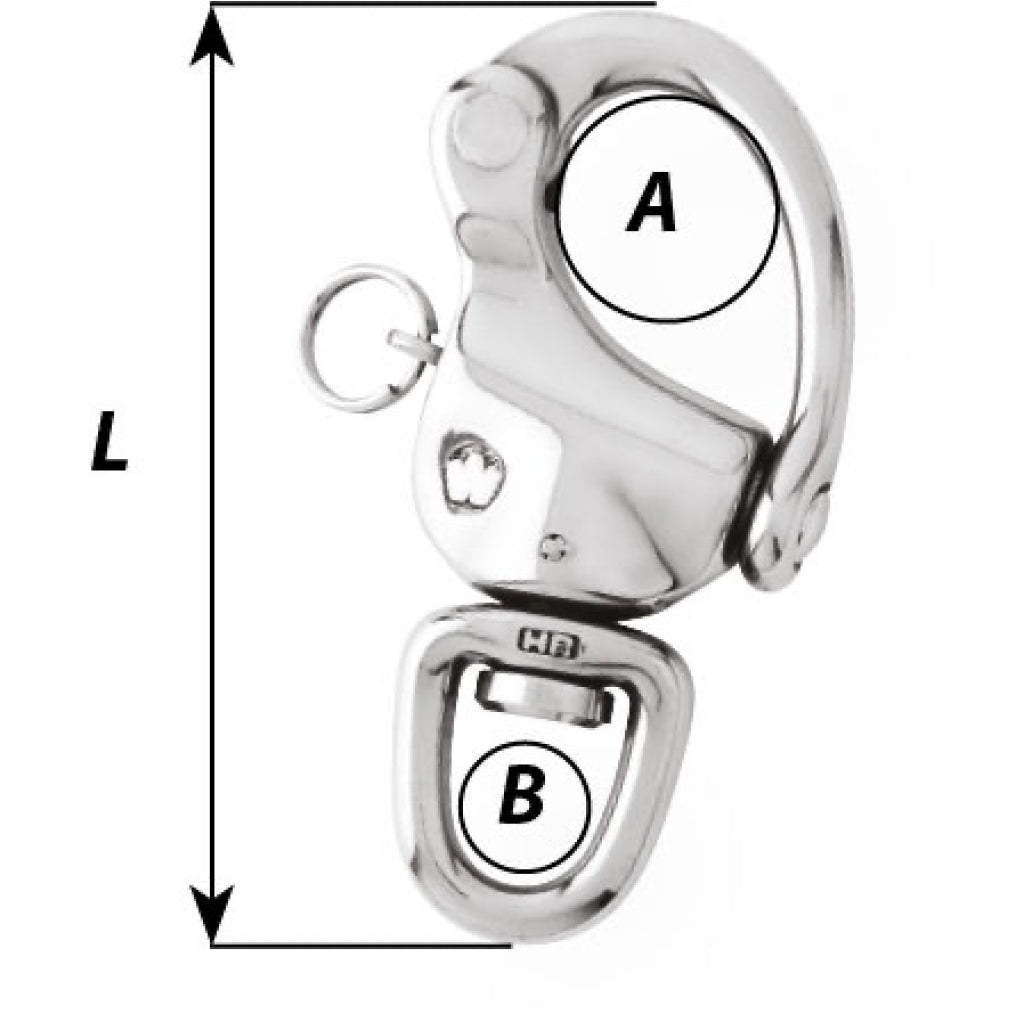 Wichard Swivel Snap Shackle BL diagram