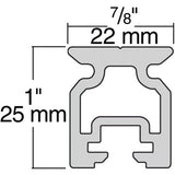 Harken 22mm High-Beam Slide Bolt Track diagram