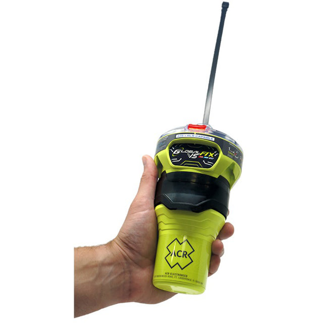 ACR Globalfix V5 EPIRB being held