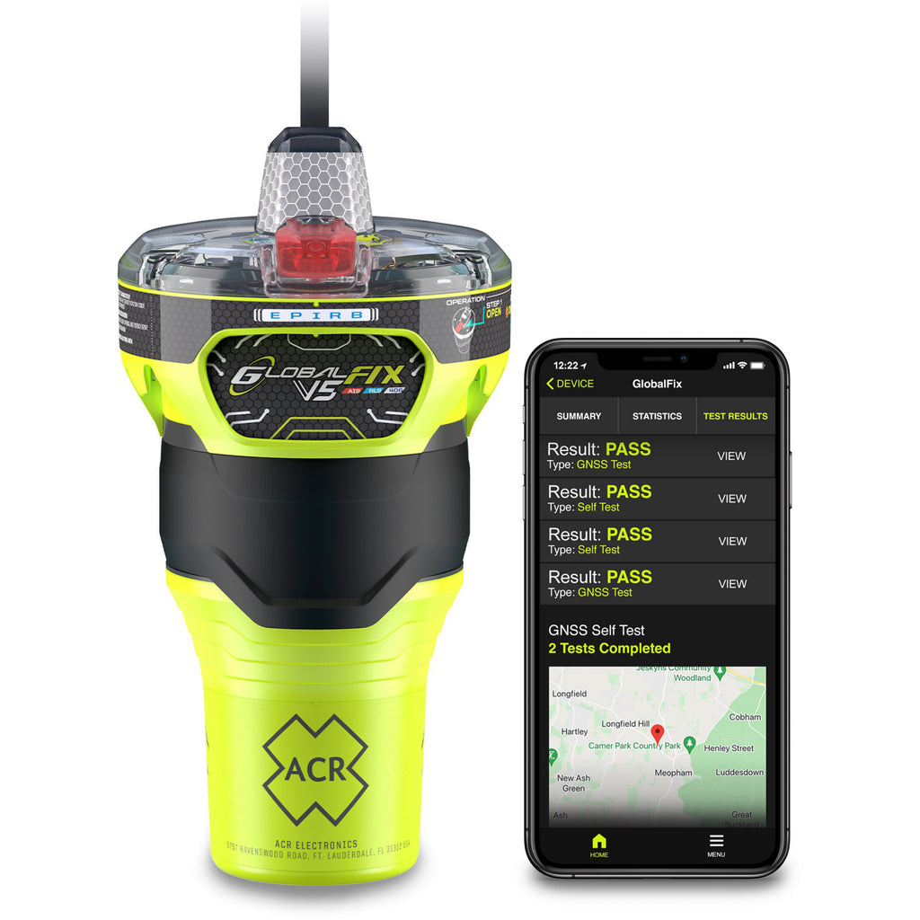 ACR Globalfix V5 EPIRB w/AIS with smartphone (not included)