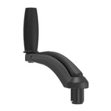 Black adjustable arm on a white background